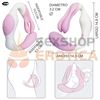 Estimulador de clitoris insertable con 2 motores y carga usb